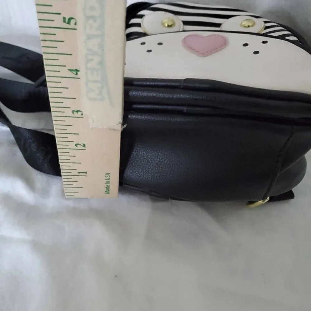 Betsey Johnson Dog Puppy Faux Leather Mini Backpack Bag Floppy Ears
